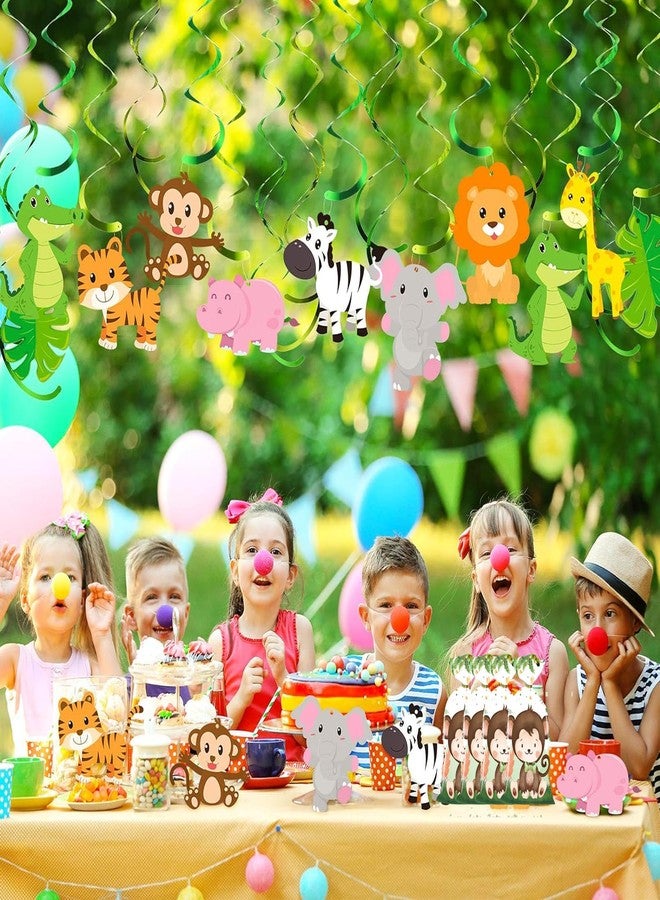 CSTYWC 50 Pcs Safari Animal Plastic Goody Treat Bags - Cellophane Gift Bags with Ribbons for Favors - Safari Jungle Theme Party Supplies for Birthday Party - Image 5